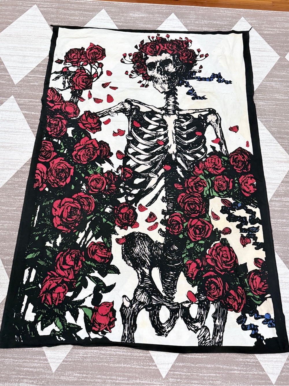 Sunshine Joy Grateful Dead Skulls & Roses Tapestry Banner